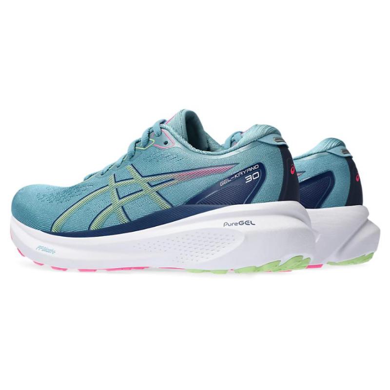 ASICS Gel Kayano 30 Gris Blue Lime Green Pink Women's Sneakers 1012B357-402