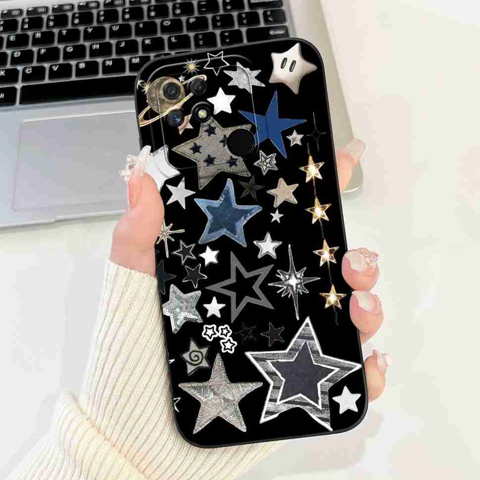 For Realme Narzo 50A Case RMX3430 Colorful Flowers Soft Silicone Cover For Oppo Realme Narzo50a 6.51" Fashion Protective Shell