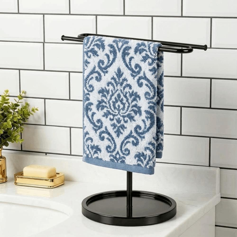 Non-Slip Metal Towel Holder Stable Hand Towel Stand Towels S-Shape Towel Stand Vanity Countertop