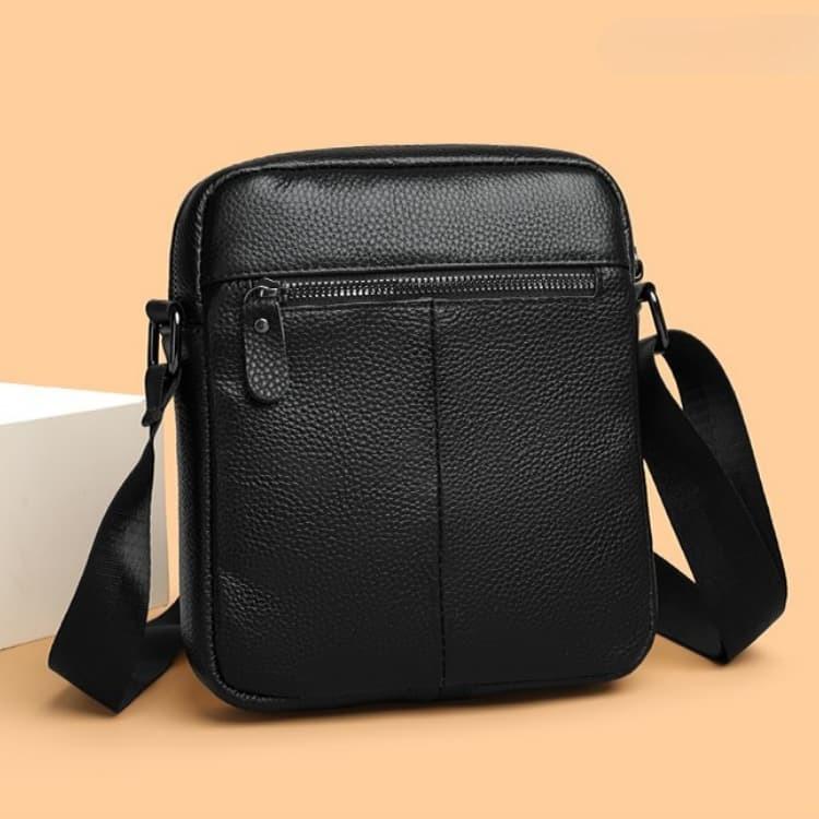 Borsa a tracolla messenger verticale da uomo con motivo litchi