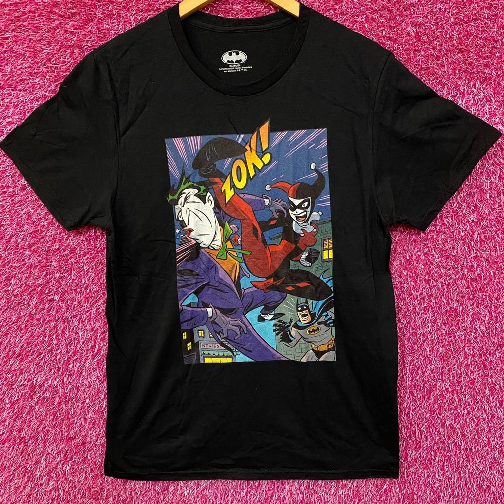 DC Comics Batman Il Joker Harley Quinn Kick Maglietta Nera