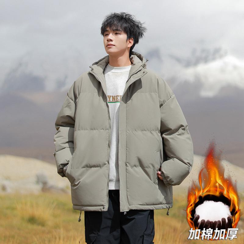 

Зимняя новая мужская хлопковая одежда водонепроницаемая и ветрозащитная с капюшоном мужская одежда утолщенная и теплая простые хлопковые куртки для мужчин 3XL