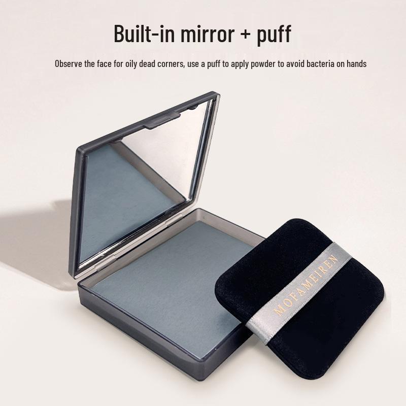Convenient Oil Blotting Paper with Puff for Female Students – Refreshes and Controls Facial Shine