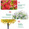 Fake Flowers Outdoor UV Resistant Faux Plants for Outside Yard Wedding Indoor Home Kitchen Farmhouse Decor Artificial Plants