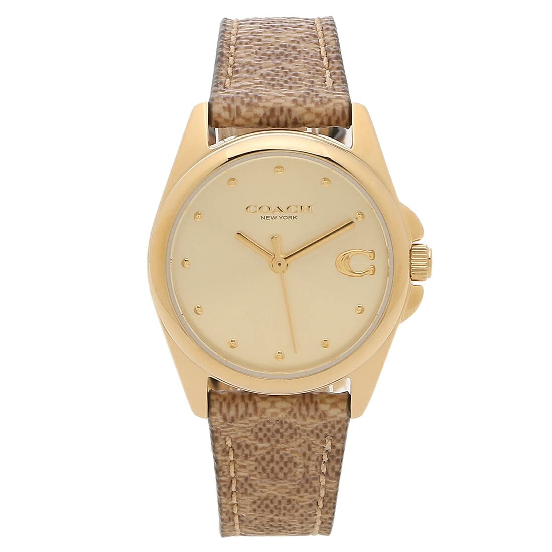 

Годинник 28 мм Signature Quartz Yellow Gold Brown COACH 14504107 Canvas [Coach] Жіночий [Елемент]