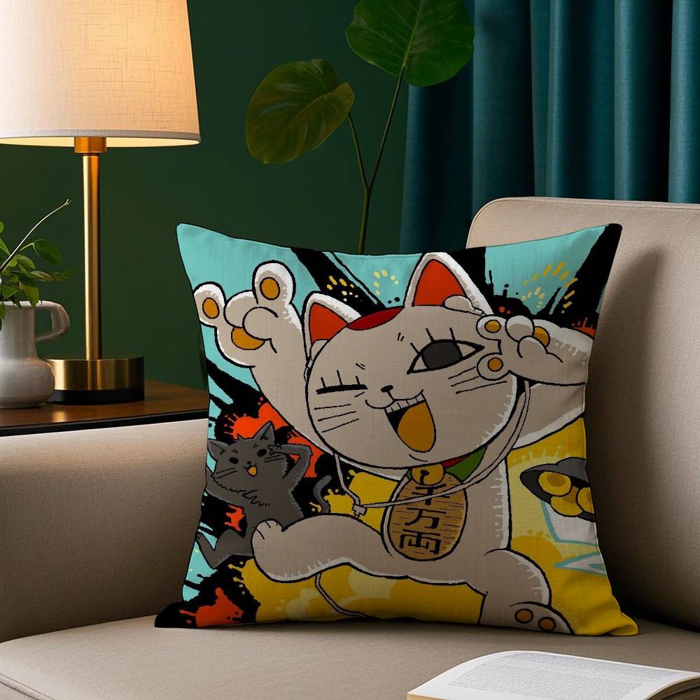 Anime D-Dandadan Cute Pillow Case Plush Fabric Soft Pillowcase Double Sided Print Sofa Cushion Cover Throw