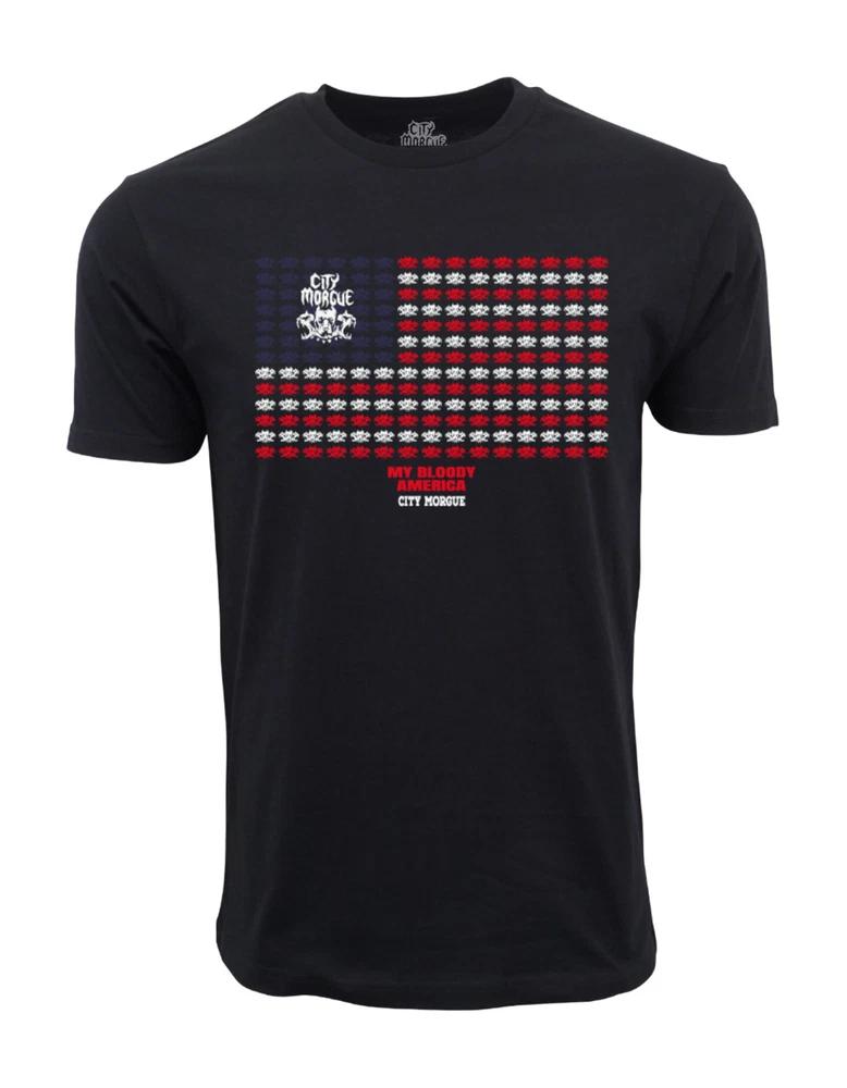 City Morgue Flag Graphic T Shirt Black S