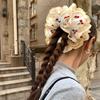 Flower Shape Elastic Hair Bands Hair Tie Embroidered Large Hair Scrunchies  Girl