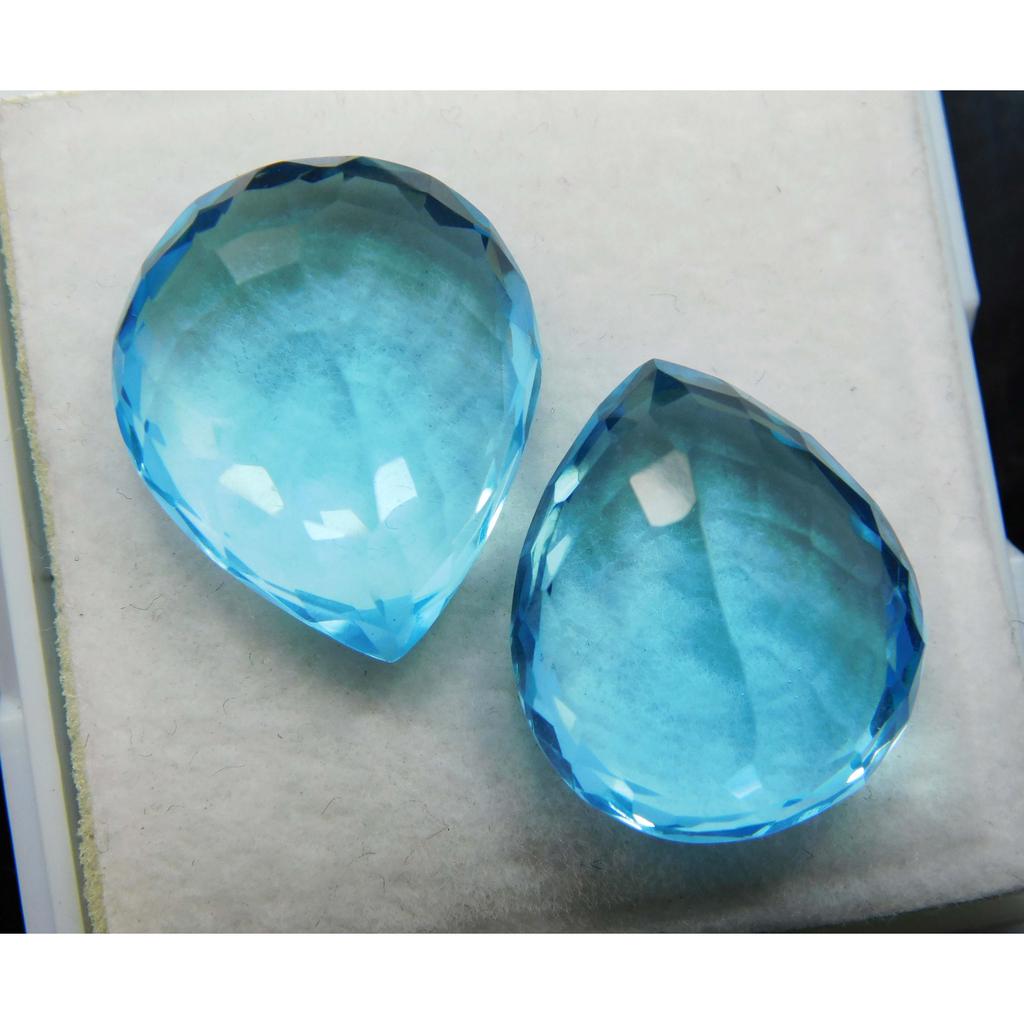 A++ 30 Carat Pear Cut Ocean Blue Aquamarine Natural Loose Gemstone