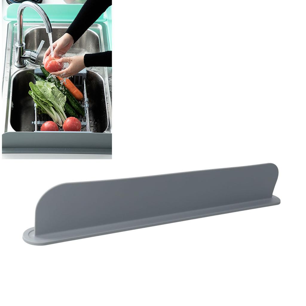 Silicone Sink Splash Guard Reusable Kitchen Water Deflector 49cm Splash Protector for Sink Keeps Counter Dry