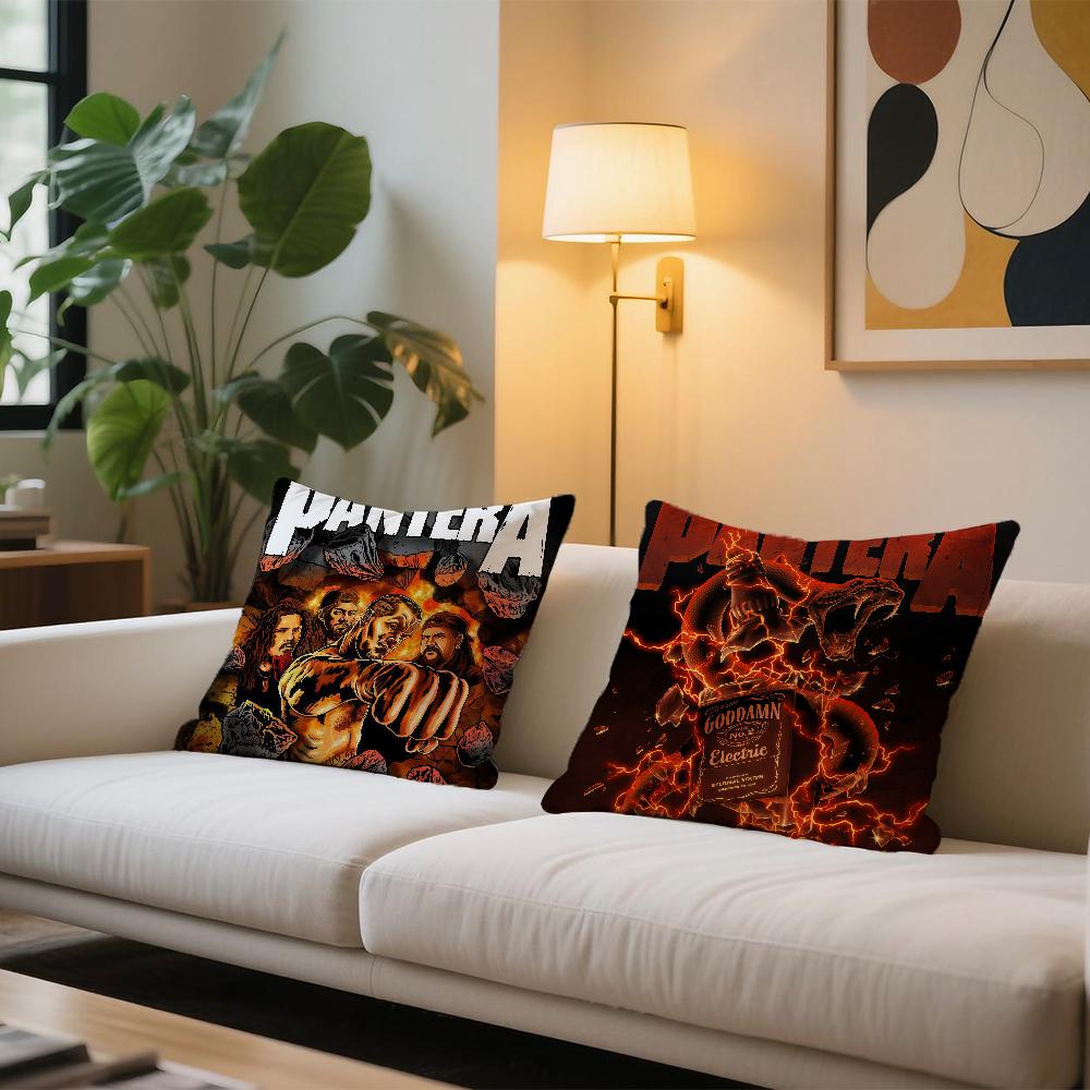 P-PanterA Rock Band cushion cover Comfortable and soft bedding skin friendly leisure sofa car office pillowcase