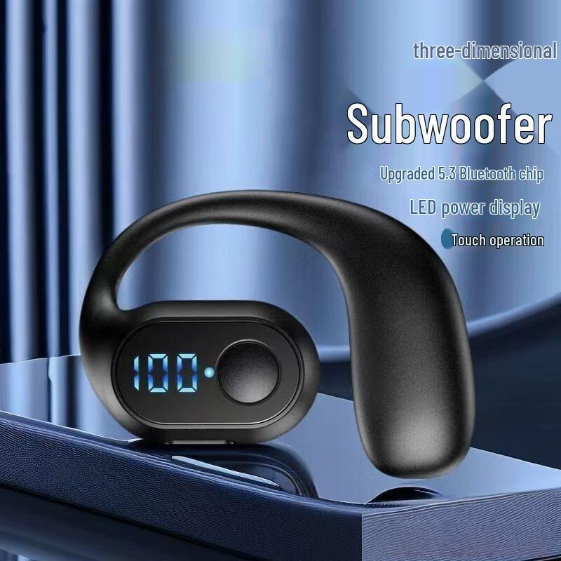 XD3E Bluetooth Headset: Single-ear, ultra-long battery, sports-friendly, ear-hook, comfortable, with power display.