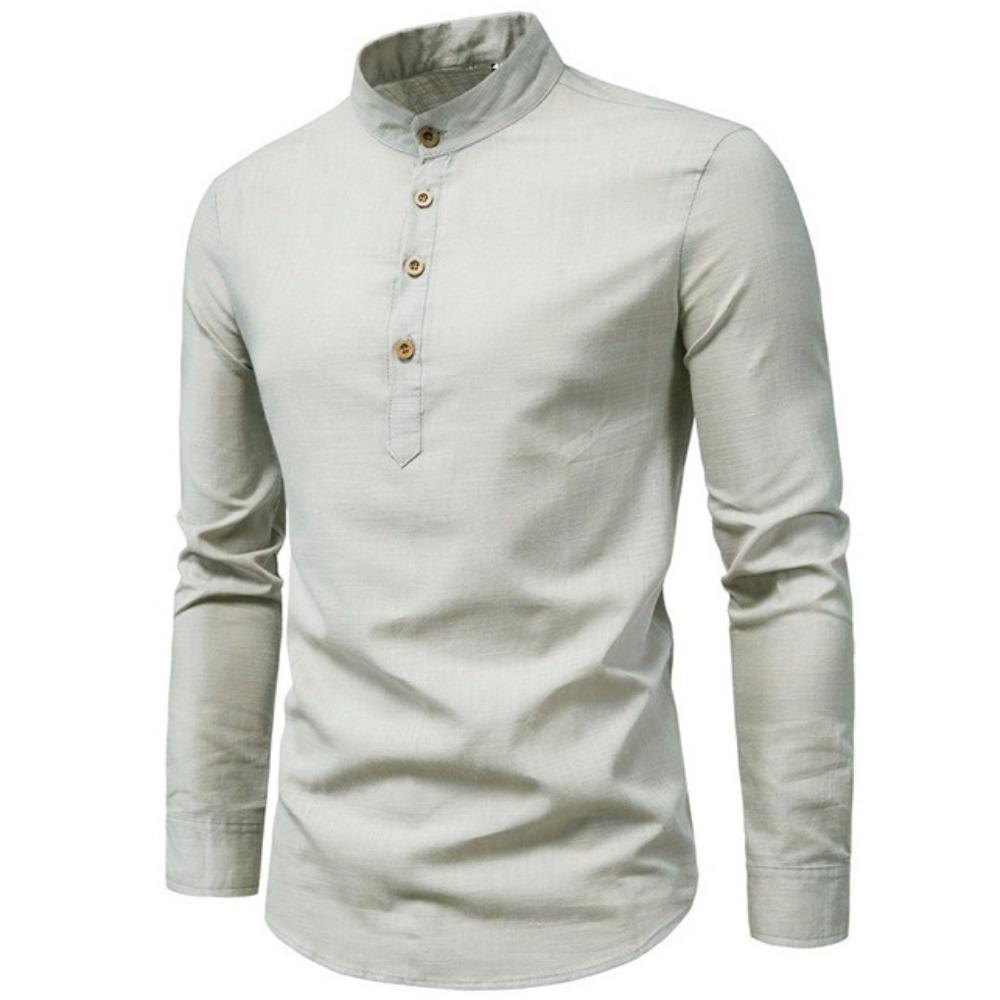 

100%Polyester fiber Long Sleeve Shirt for Men Business Casual 2026 Spring XXXXXL сірий колір