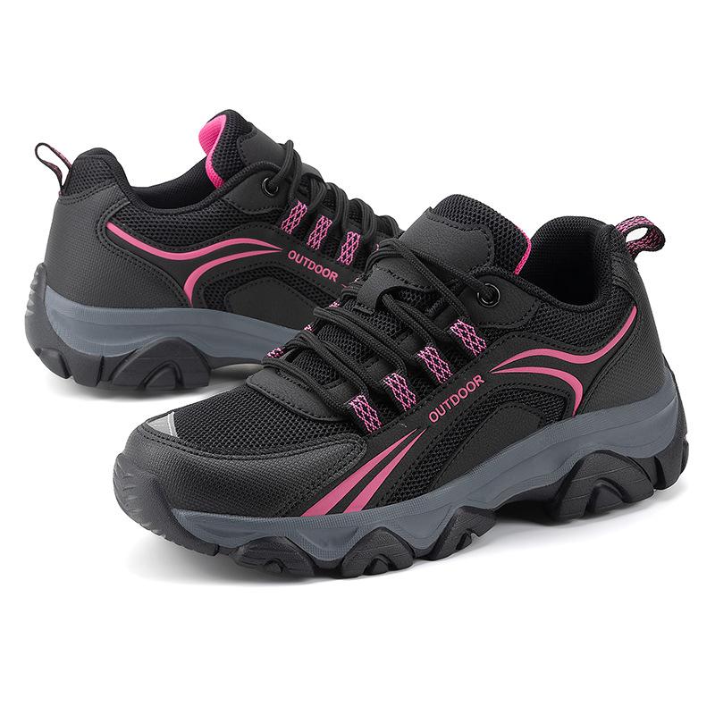 New hiking shoes for men and women couples low-top breathable mesh EVA cushioning rebound outdoor camping hiking shoes