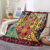 Turkey Persian Bohemian Mandala Flower Soft Flannel Blanket for Bed Bedroom Sofa Picnic,Throw Blanket for Outdoors Leisure Gift