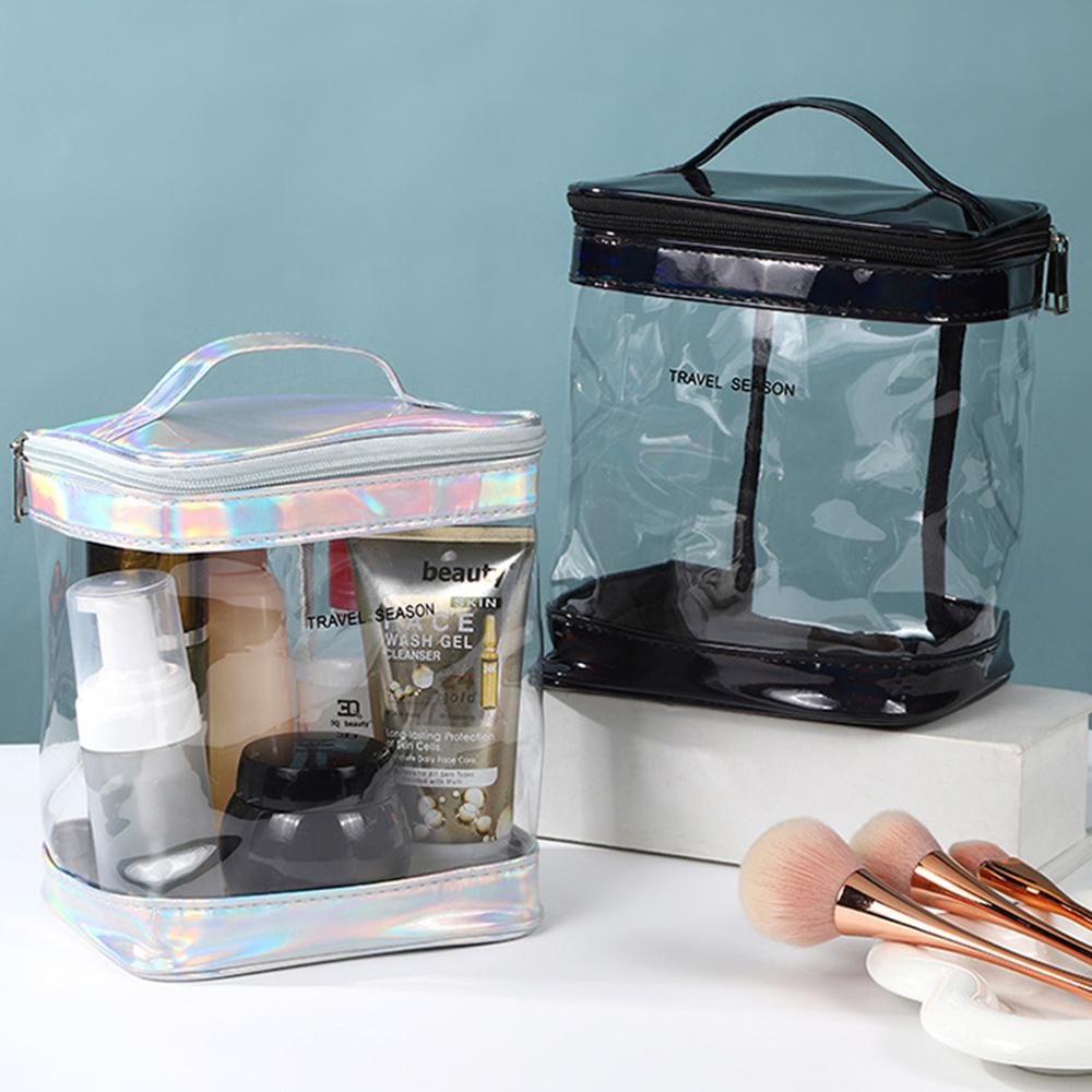 Premium Clear Makeup Bag Transparent Cosmetic Pouch For Travel Or Everyday Use Waterproof Beach Bag For Sunscreen Skincare Stora