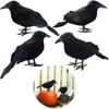 136pcs Black Simulation Crow Model Halloween Hunting Decor Bird Decor Party