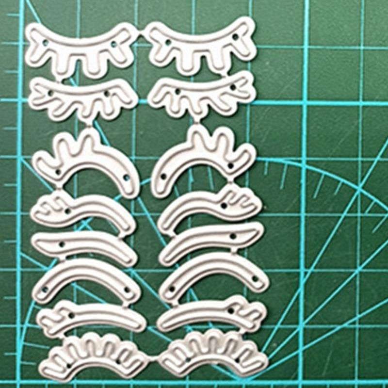Carbon Steel DIY Eyebrow Eyelashes Knife Mold Cutting Dies Embossing Stencils Template for Decorative Paper Album Card