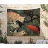 Orange Tabby Cat and Koi Fish Tapestry