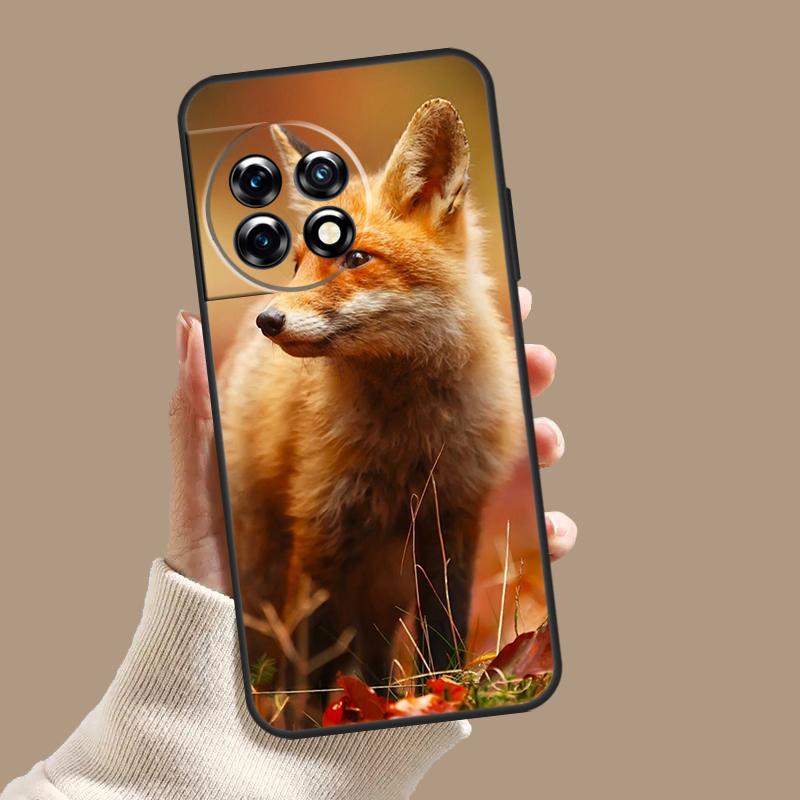 Cute Fox In Autumn Case For OnePlus 10T 8T 9R 10R 12R OnePlus 12 11 9 10 Pro Nord 2 CE 3 Lite N10 N20 N30 Cover