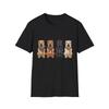 Dog Collection Illustrated Black Tee Vintage Dog Graphic T-Shirt