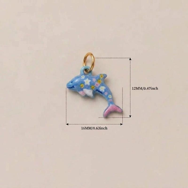 Cute Hand Painted Ceramic Animal Pendants Lovely Cartoon Designs Perfect For Diy Jewelry Making Necklace Bracelet Crafts
