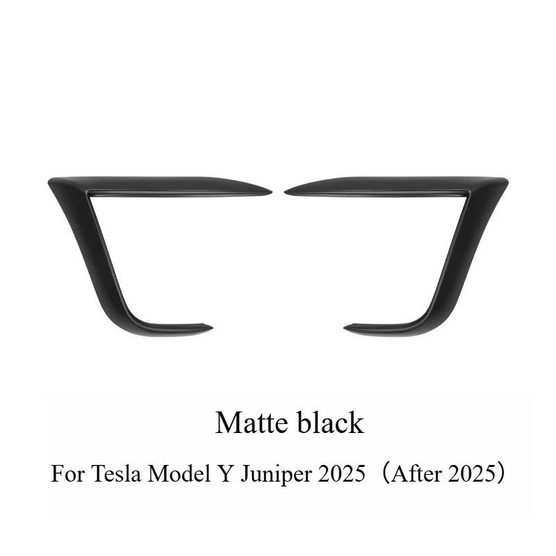 Front Fog Lamp Spoiler for Tesla Model Y Juniper 2025+ Front Bumper Wind Knife Spoiler Trim ABS Car Modification Accessories