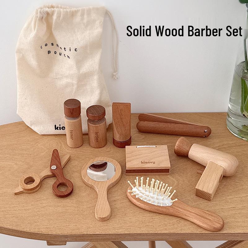 

High-Quality Beech Wood Pretend Play Toys: Kitchen, Supermarket, Makeup, and More