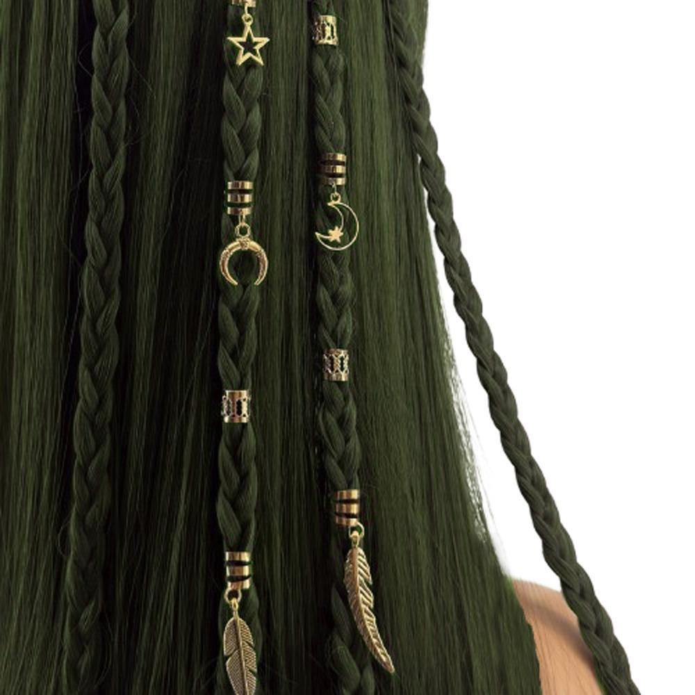 26pcs Dread Locks Hollow Out Hair Ring Metal Cuff Clips Hair Braid Tubes  for Braids