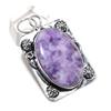Natural Lepidolite Gemstone 925 Steling Silver Jewelry Pendant 2.09" B3d09