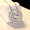 Round Hollow 1 Carat Moissanite 100% 925 Sterling Silver Premium Versatile Fashion Pendant Necklace Women's Fine Jewelry