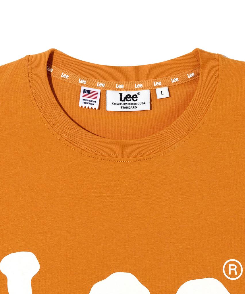 LEE Big Twitch Logo Short Sleeve T-Shirt Orange