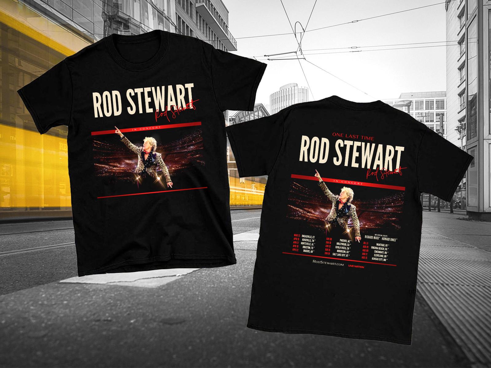 Rod Stewart 2 Sides One Last Time 2026 Tour Shirt Unisex Black S-5XL 1V0963 XXXL