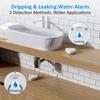 Smart Water Leak Detectors for Home WiFi with App Alerts, Stechro Ajustable 120dB Water Sensor Alarm Leak Detector for Basements Sink Kitchen