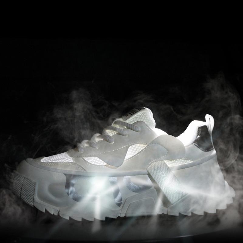 Fashion Plus Size 46 47 Men's Trendy Breathable Mesh Sneakers Chunky Sole Comfortable Casual Original Slip-On Footwear Tenis Masculino