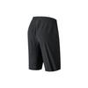 Anta Solid Logo Print Elastic Waist Straight Shorts Men Bottoms Black 152227345-1