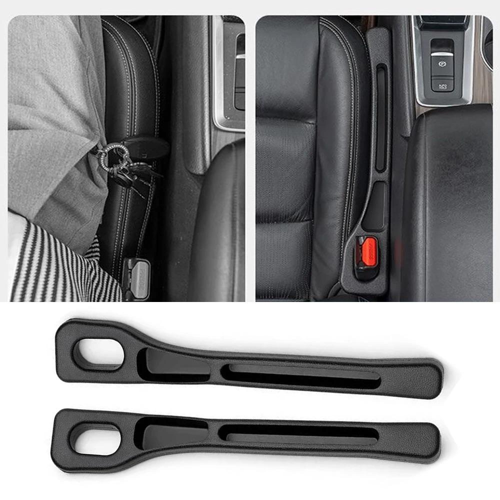 4pc Car Seat Gap Filler Organizer Pu Waterproof Car Seat Gap Plug Strip with 2 Grooves Seat Gap Storage Auto Interior Accessorie