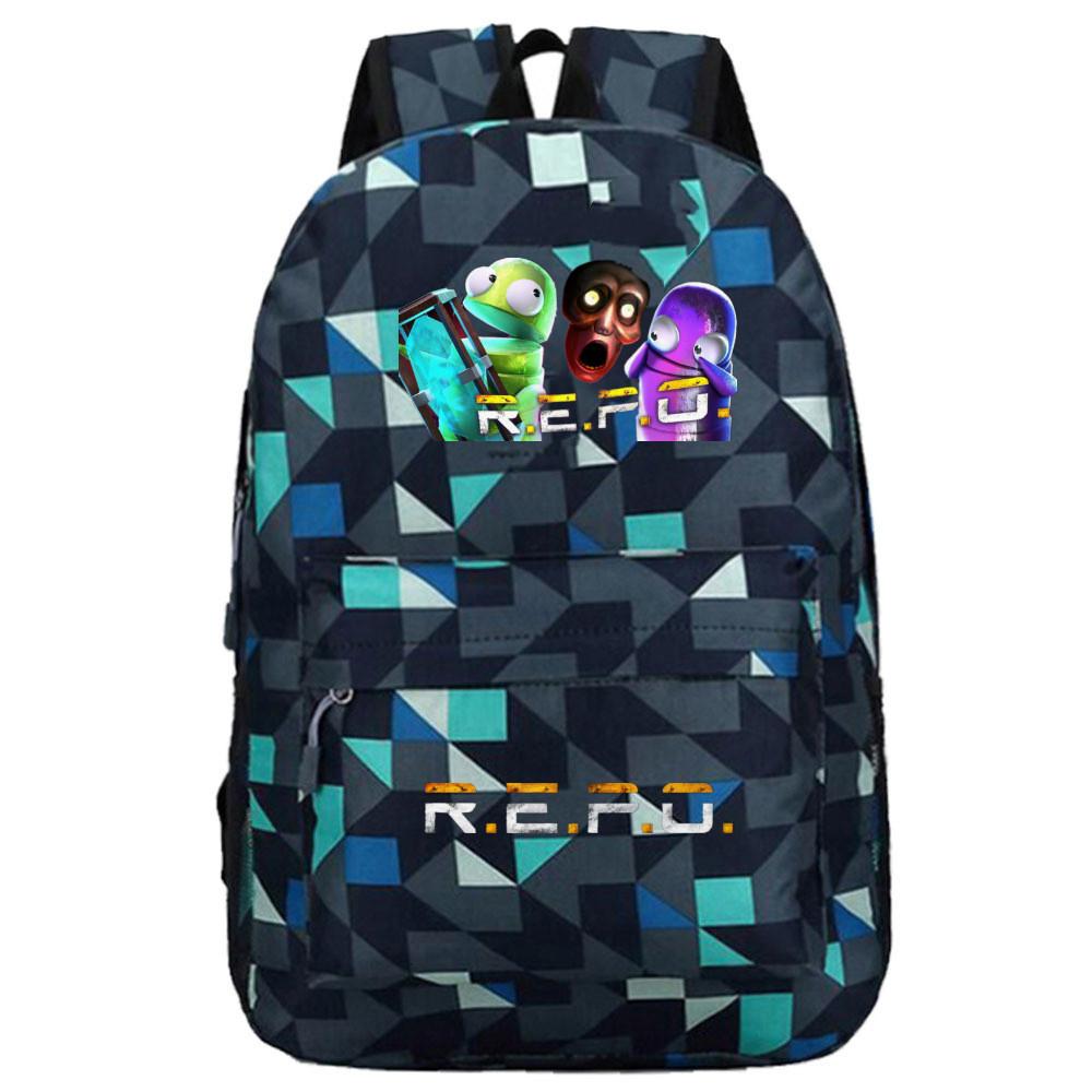 Repo Student Pattern Backpack Breathable Outdoor Use Schoolbag Gift Fashion