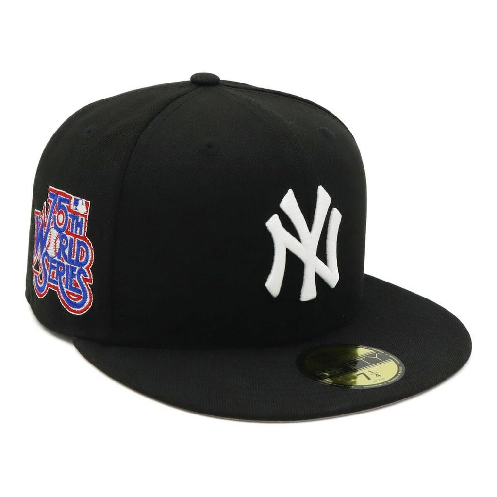 New Era 59FIFTY Cap MLB New York Yankees NY Black with Side Patch and Under Exclusive to and Also Gokyu Fifty 5950 hats with side patches and a flat A