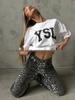 Women's Trendy 100% Cotton Short Sleeve T-shirt - Summer Fashion, Lazy Style with Niche European & American Print.
