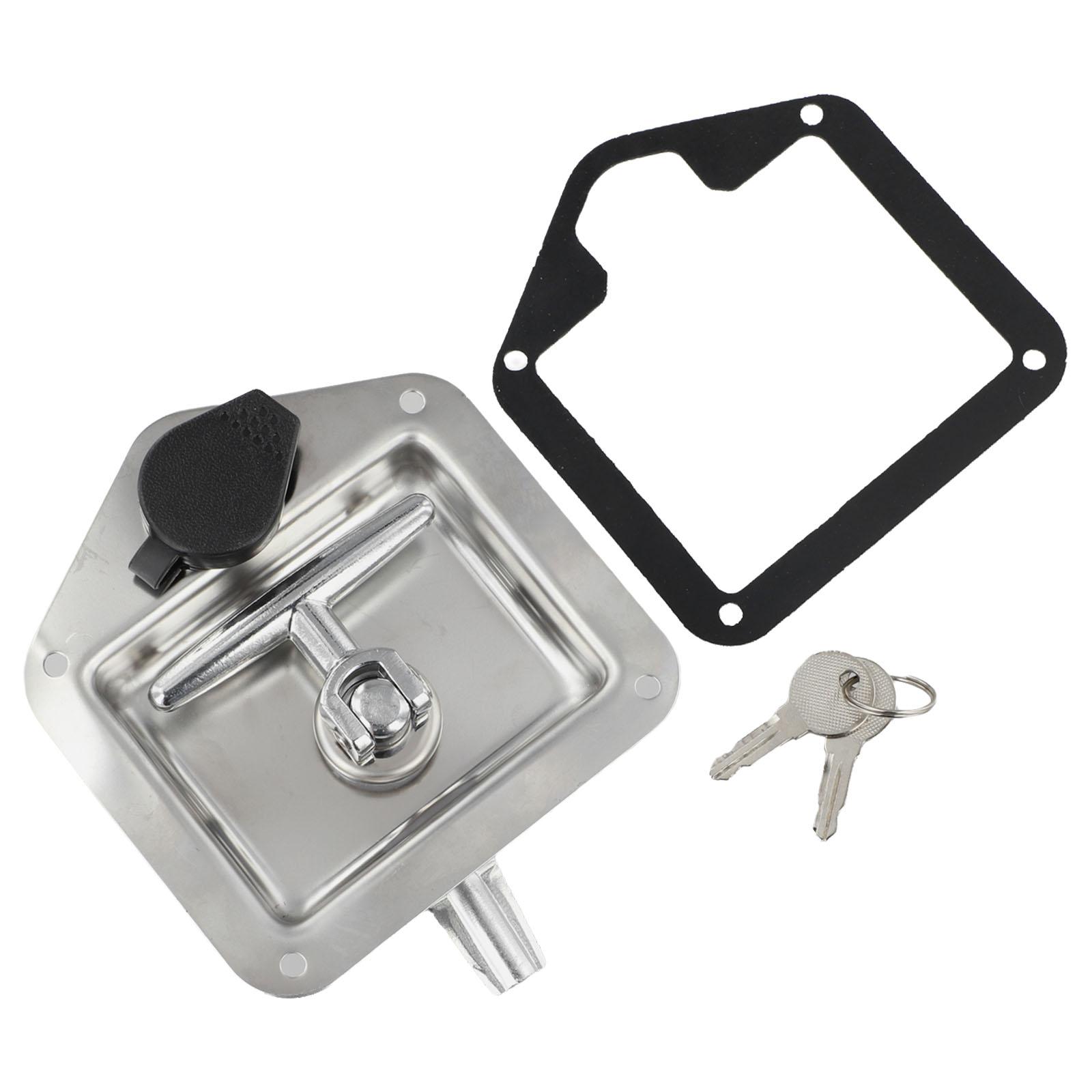 

Outdoor Storage Folding T-Handle Latch Compact Folding Handle Lock Tool Box Lock Compact Handle Lock Robust Locking Solution серебряный