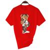 Luxury Brand Men's Short Sleeve T-shirts Summer Printed Black Funny Bear Harajuku Style Cotton Top Y2k Streetwear Casual Tee Men