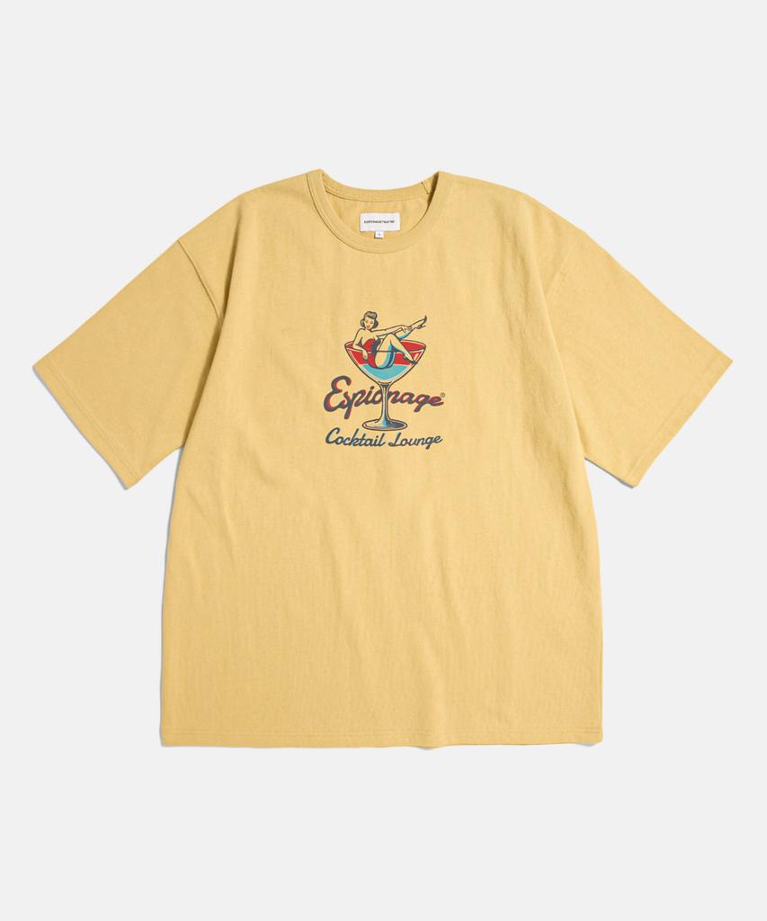 ESPIONAGE Cocktail Lounge Heavyweight Tee Vintage Yellow