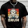 Summer Bruh Gamer Sloth T-Shirt Men Women Loose Quick Drying Short Sleeved Sports TShirt
