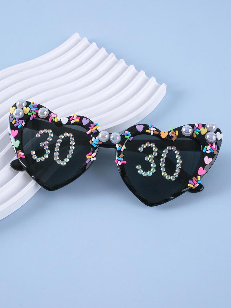 TEMU Black Birthday Party Sunglasses, Unisex Sexy Design 2025.