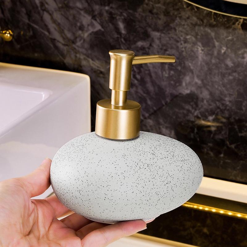 Keramik-Stein Lotionflasche im europäischen Stil Aromabehälter High-End Seifenspender Zuhause Shampoo Duschgel Aufbewahrungsflasche Neu