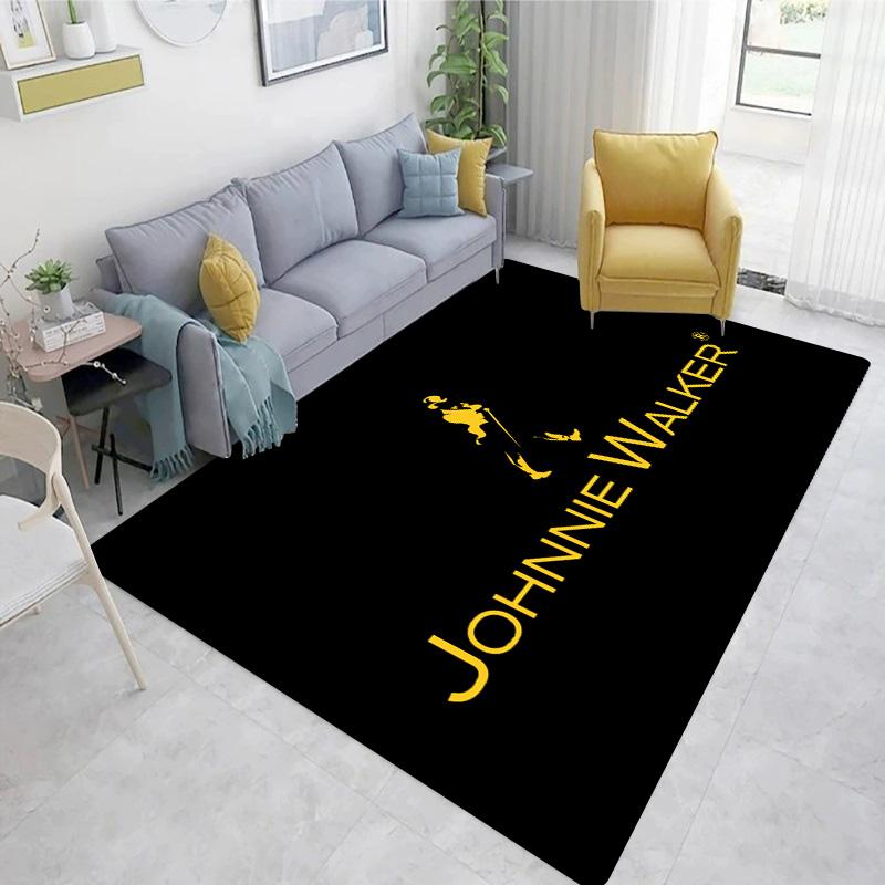 Whiskey J-Johnnie Walker Logo Carpet Floor Mat - Sofa Wine Cabinet Bathroom Decoration Area Rug Gift
