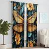 Versatile Polyester Transparent Curtains Home Decoration Dragonfly Use Bedrooms Living Rooms Set Of 2 Made Great Room Decor