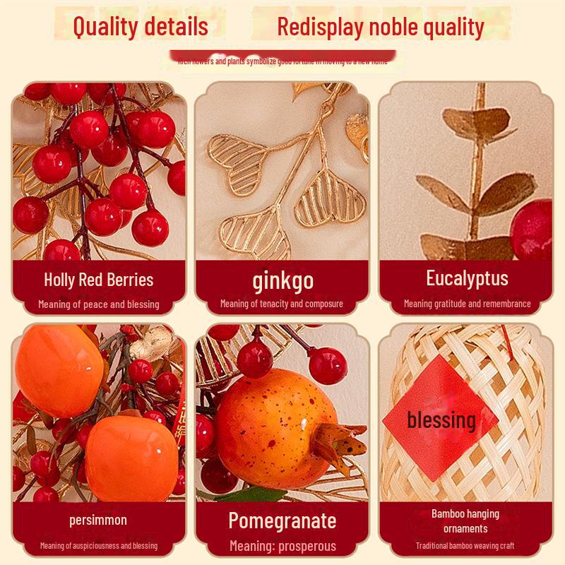 Fortune Fruit Pendant: Snake Year Spring Festival Decoration for Living Room