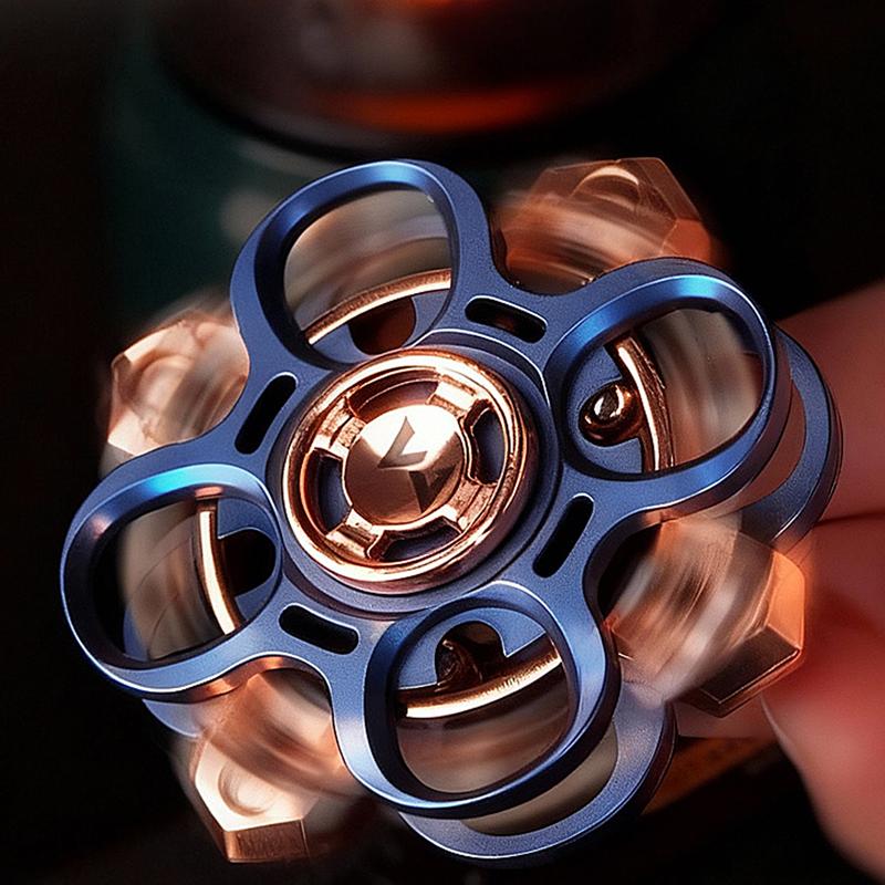 Fideget Toy Metal Tuning Fork Fidget Spinner Toy For Adults Edc Focus Stress Relief Gift Cool Birthday Present For Men Teens